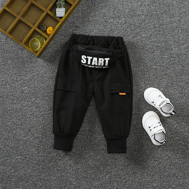 Boys' Spring And Autumn Western Style Casual Pants